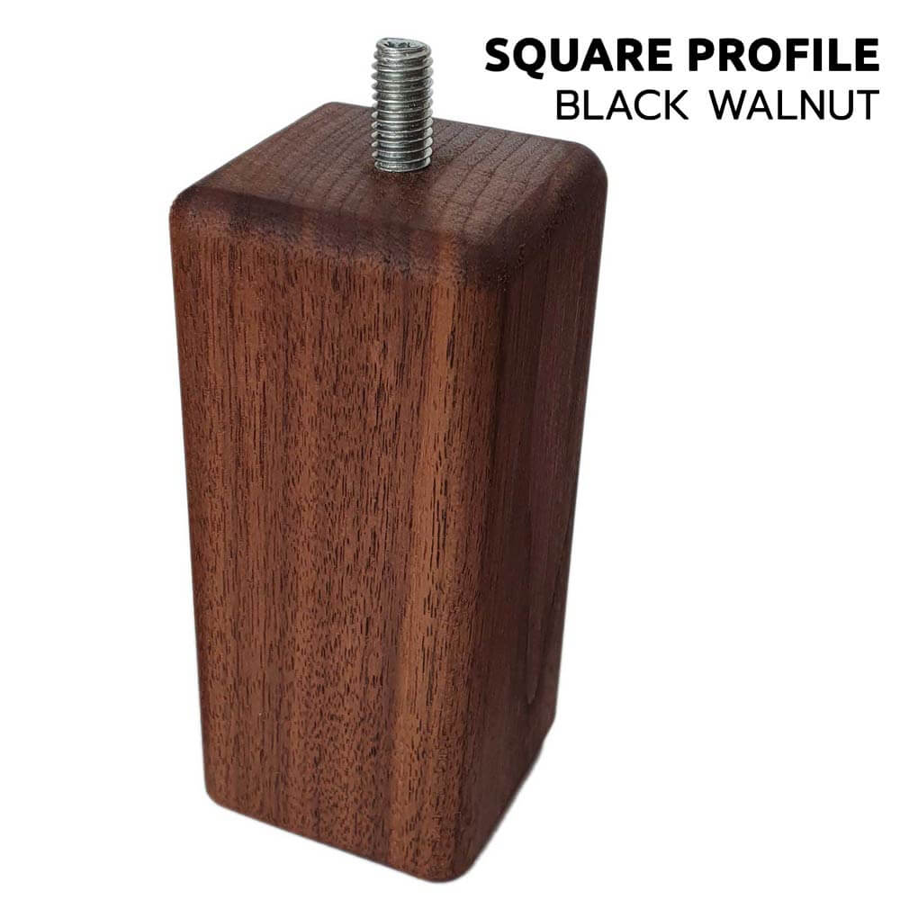 Black Walnut also known as American Walnut hardwood square Furniture Legs