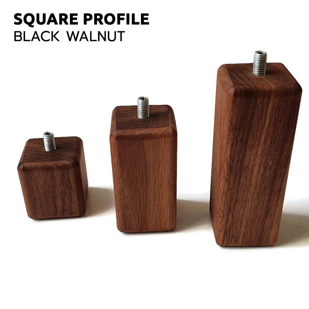 Black Walnut square Furniture Legs