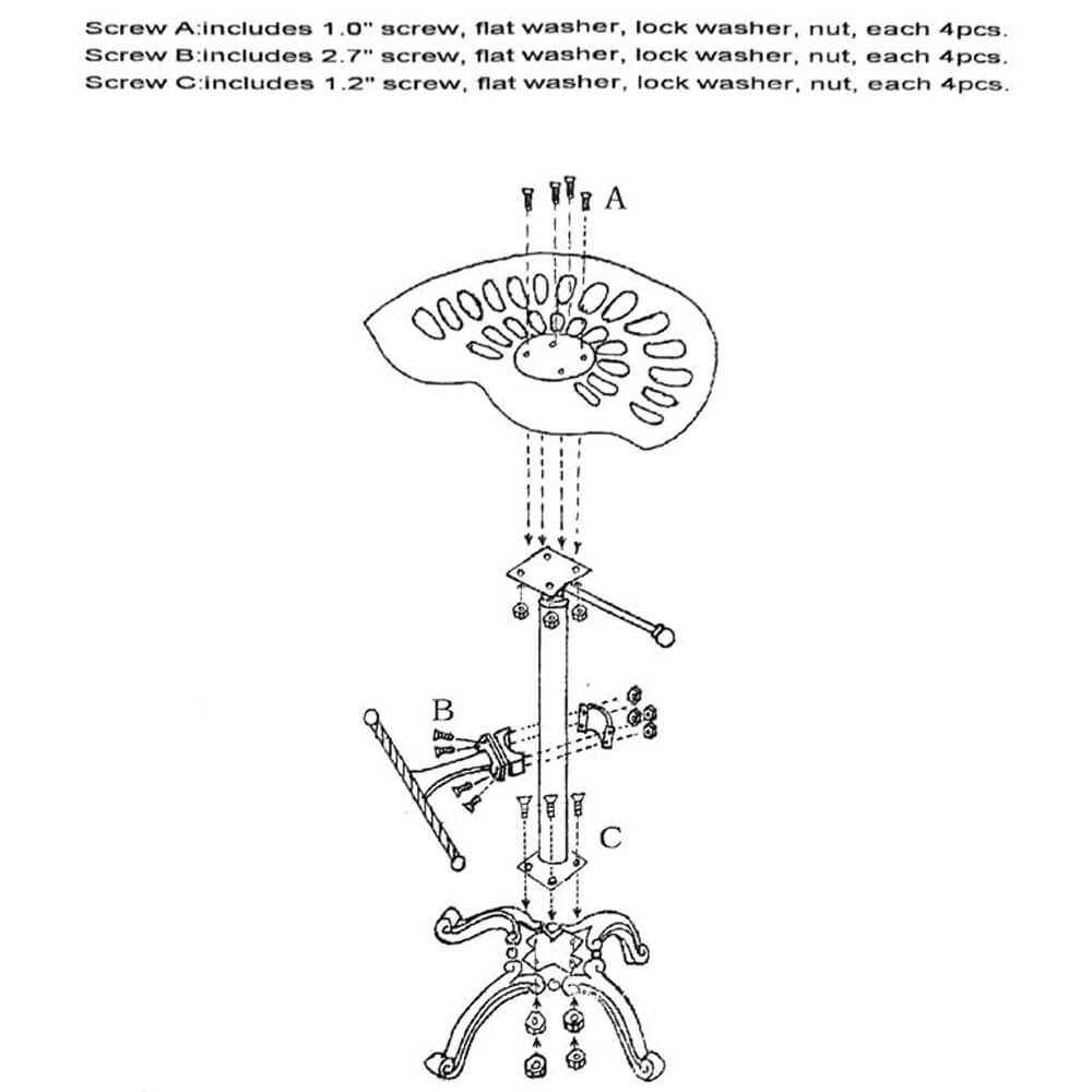 Tractor Seat Stool instructions