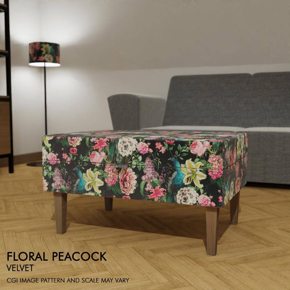 Deep Storage Coffee Table Footstool