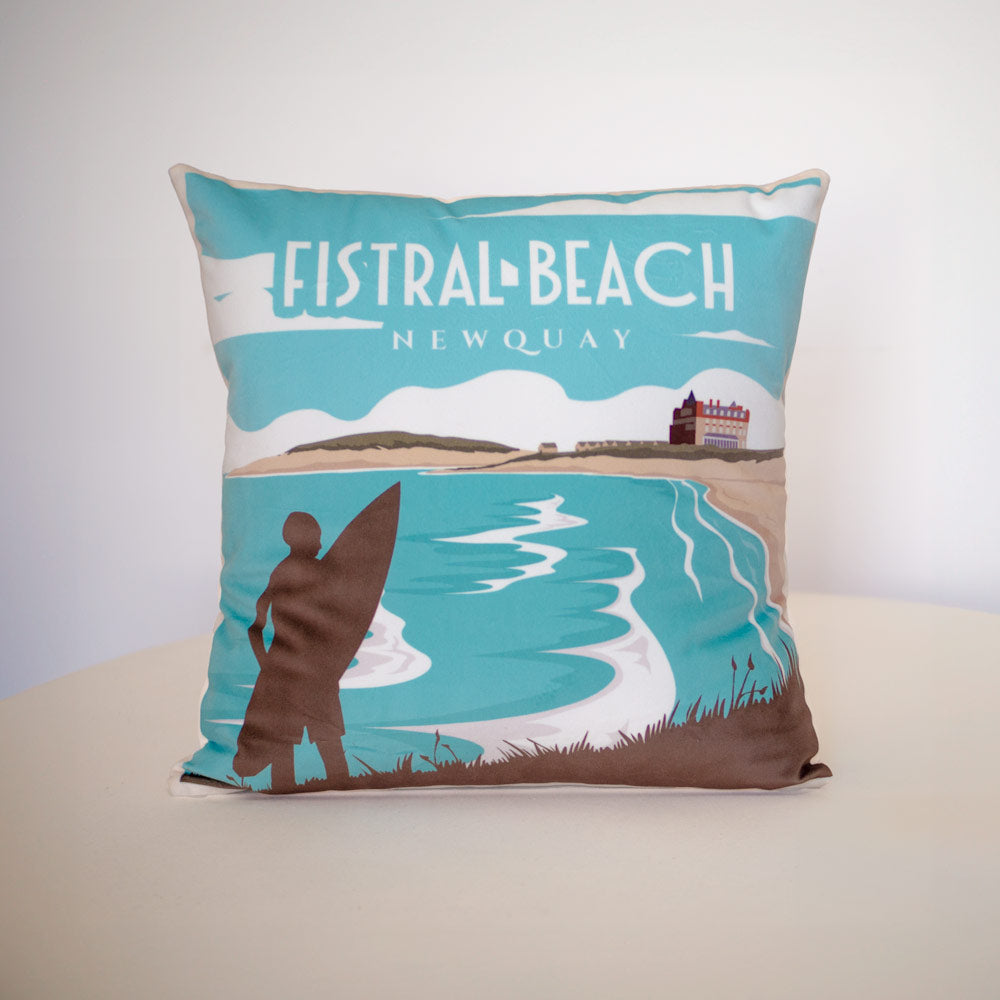 Fistral Beach Newquay Scatter Cushion surf inspiered perfect for a VW Camper Van