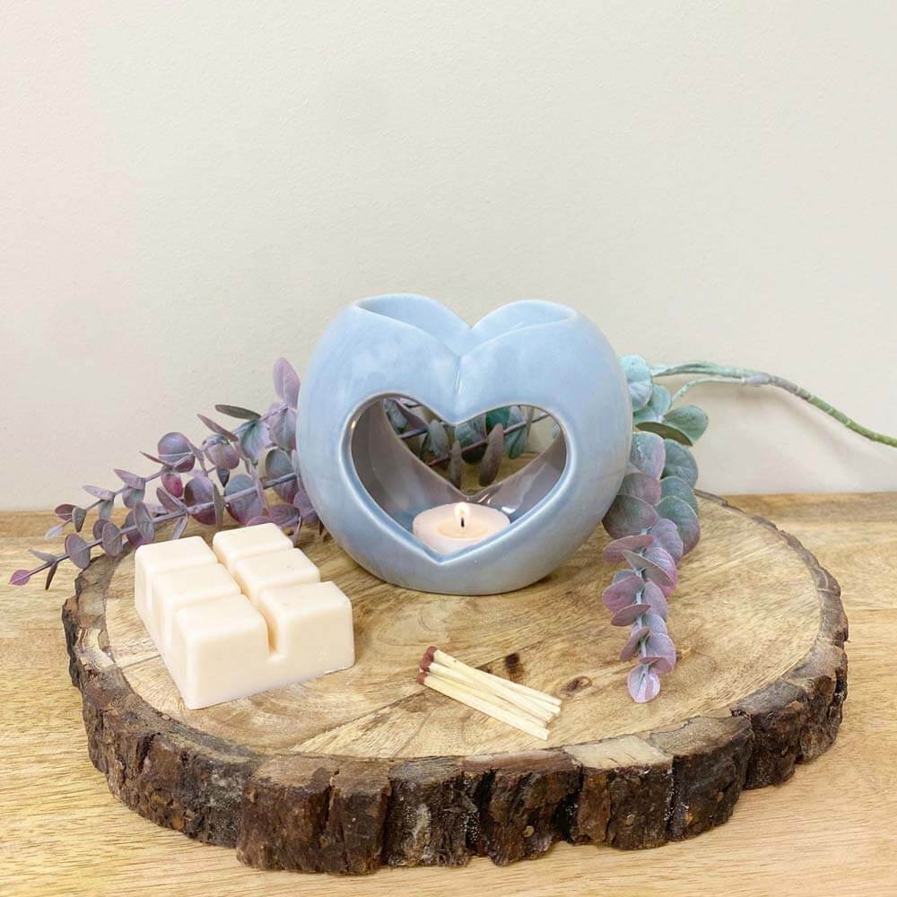 Heart-Shaped Grey Oil or Wax Warmer