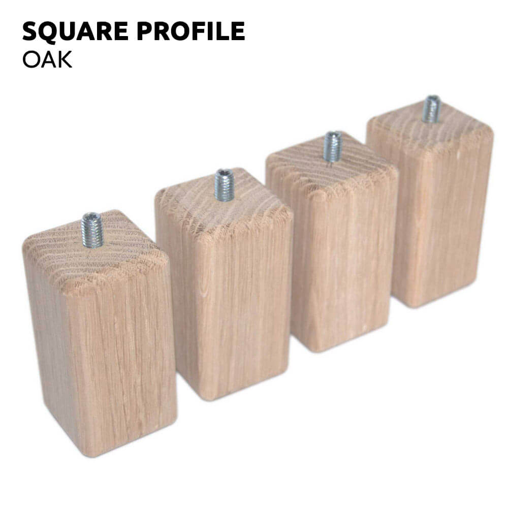 Square Profile Hardwood Oak Furniture Legs