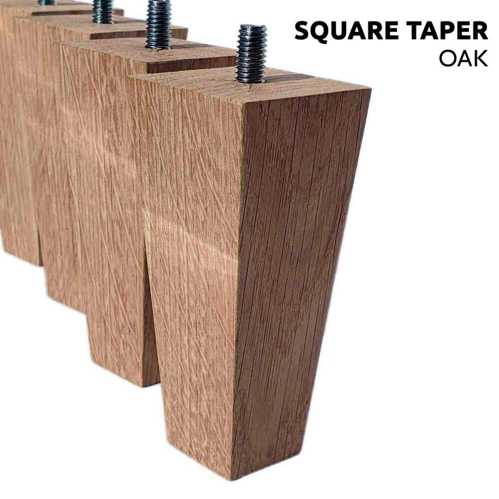 Oak hardwood Square Taper Furniture Legs