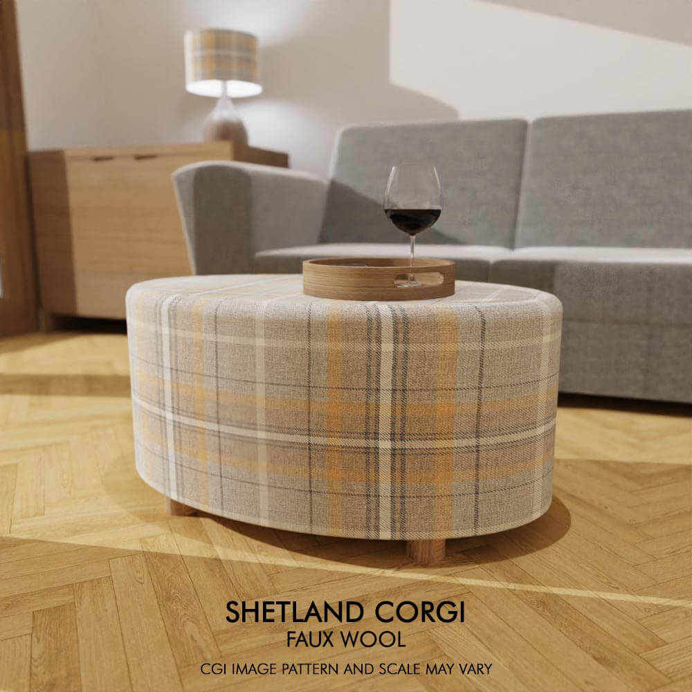 A versatile oval footstool, offering both functionality and aesthetic appeal.