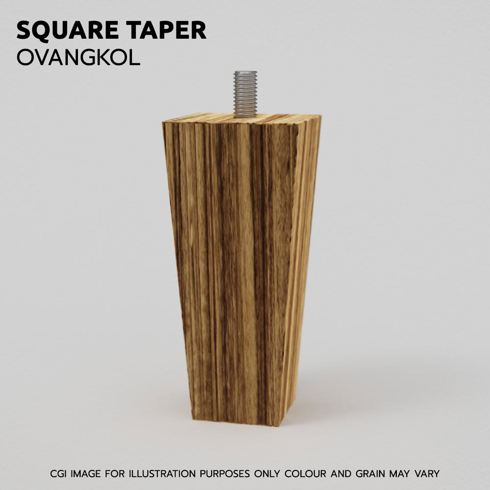 Ovangkol Hardwood Square Taper Furniture Legs