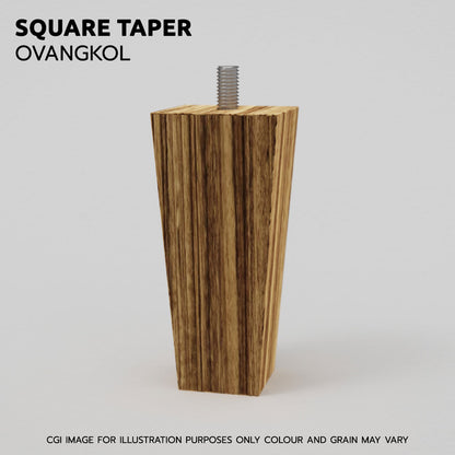 Ovangkol Hardwood Square Taper Furniture Legs