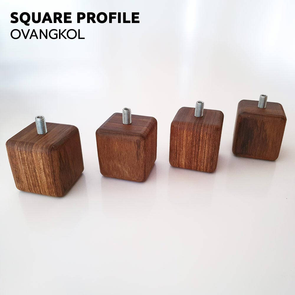 Ovangkol square furniture legs 5cm