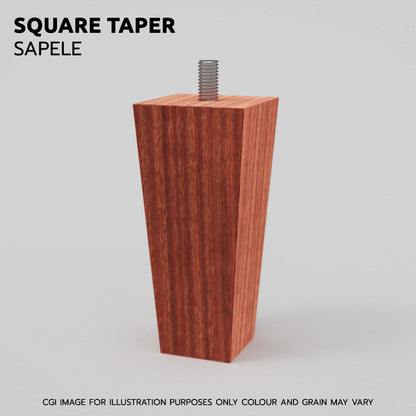 Sapele Hardwood Square Taper Furniture Legs