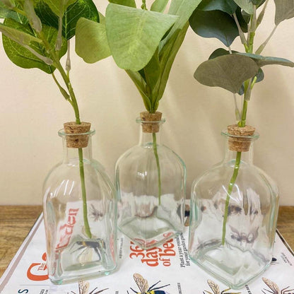 Close up view of the Artificial Leaves In Vases