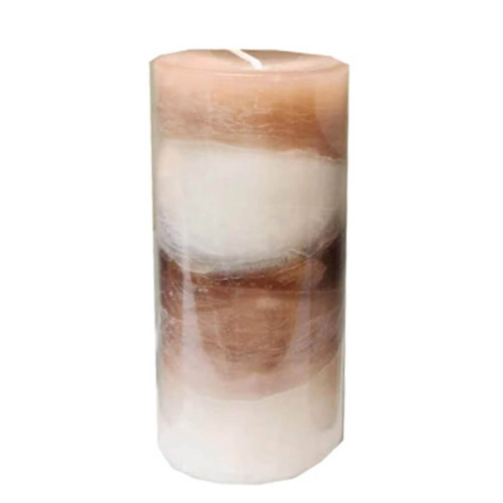 Vanilla Swirl Ombre Pillar Candle