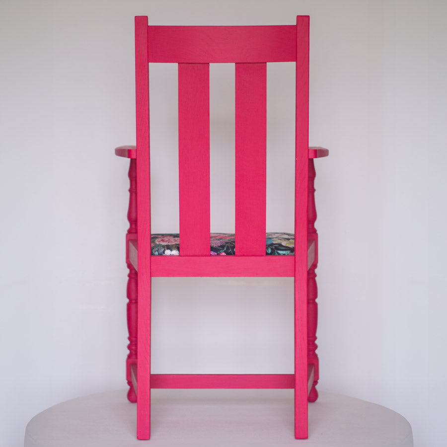 Upcycled Vintage Oak Statement Chair