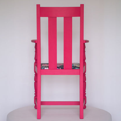 Upcycled Vintage Oak Statement Chair