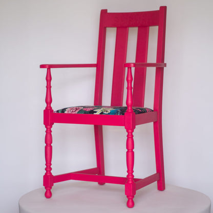 Upcycled Vintage Oak Statement Chair